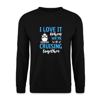 Cruise Trip Together Cruise - Unisex Sweatshirt - black - Front - Alina (178cm) & Michal (187cm)