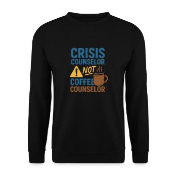 The social worker supports the psychological - Unisex Sweatshirt - black - Front - Alina (178cm) & Michal (187cm)