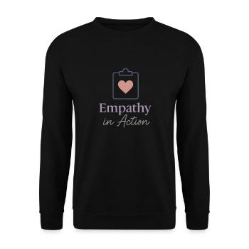 The social worker supports the psychological - Unisex Sweatshirt - black - Front - Alina (178cm) & Michal (187cm)