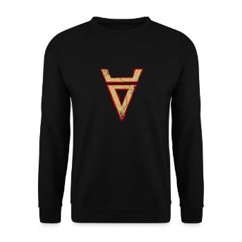 Veles T-Shirt - ein Symbol des slawischen Gottes - Unisex Pullover - Schwarz - Vorne - Alina (178cm) & Michal (187cm)