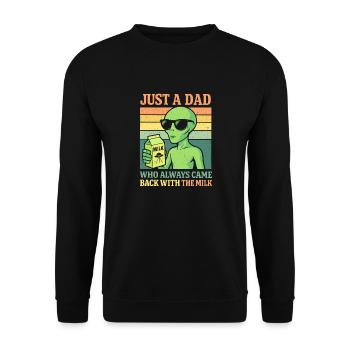 Juste un papa qui revenait toujours, papa extraterrestre - Sweat-shirt Unisexe - noir - Devant - Alina (178cm) & Michal (187cm)