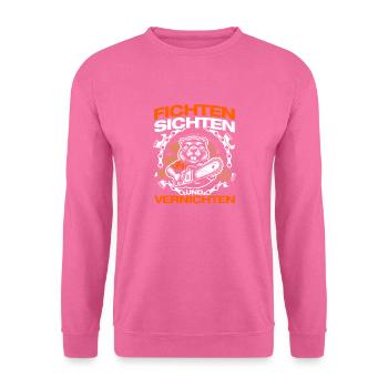 Fichten sichten Holz machen Holzfäller Waldarbeit - Unisex Pullover - Pink - Vorne