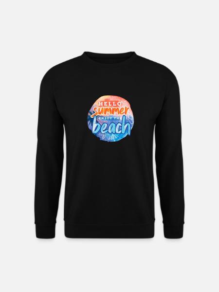 Hello Summer Beach - Unisex Sweatshirt - black