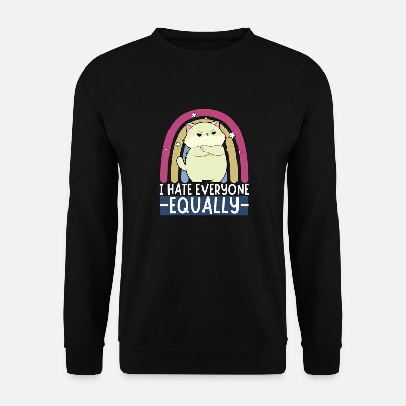 Ich hasse alle gleich - Unisex Pullover - Schwarz
