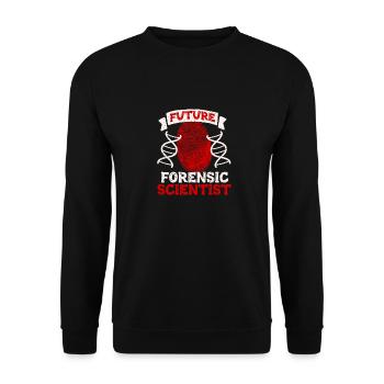 Criminalistique, Criminalistique, Criminologie - Sweat-shirt Unisexe - noir - Devant - Alina (178cm) & Michal (187cm)