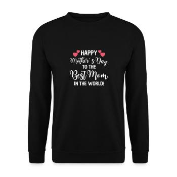 Mom Love Mother's Day Surprise - Unisex Sweatshirt - black - Front - Alina (178cm) & Michal (187cm)