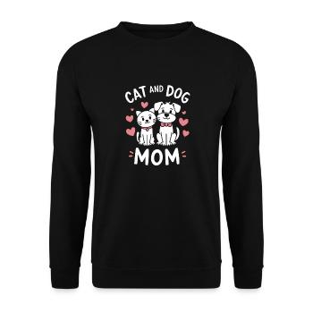 Fière maman chat et chien - Sweat-shirt Unisexe - noir - Devant - Alina (178cm) & Michal (187cm)