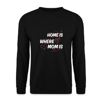 Loving Mom Saying Mom Gift Idea - Unisex Sweatshirt - black - Front - Alina (178cm) & Michal (187cm)