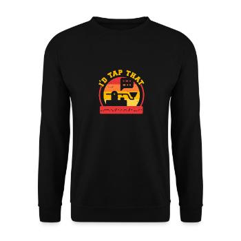 Morsecode Morse Code I'd Tap That - Unisex Sweatshirt - black - Front - Alina (178cm) & Michal (187cm)