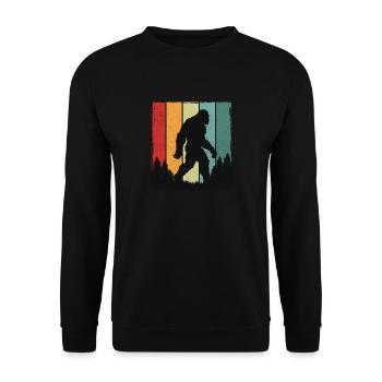 Bigfoot Rétro Forêt Vintage - Sweat-shirt Unisexe - noir - Devant - Alina (178cm) & Michal (187cm)