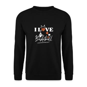 Basketball Spruch Basketball Verein - Unisex Pullover - Schwarz - Vorne - Alina (178cm) & Michal (187cm)