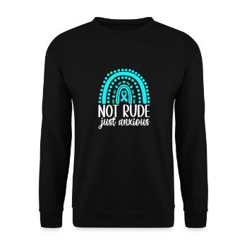 Anxiety disorder Anxiety disorder - Unisex Sweatshirt - black - Front - Alina (178cm) & Michal (187cm)