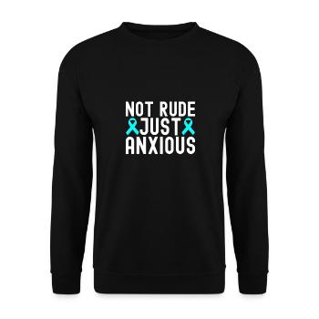 Anxiety disorder Anxiety disorder - Unisex Sweatshirt - black - Front - Alina (178cm) & Michal (187cm)