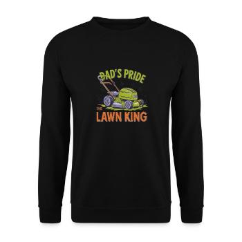La fierté de papa : le roi de la tondeuse à gazon - Sweat-shirt Unisexe - noir - Devant - Alina (178cm) & Michal (187cm)