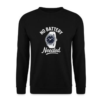 Montre-bracelet sans pile avec transmission automatique - Sweat-shirt Unisexe - noir - Devant - Alina (178cm) & Michal (187cm)