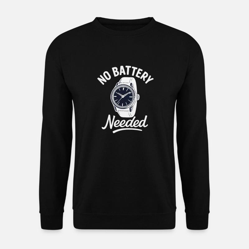 Armbanduhr ohne Batterie mit Automatik - Unisex Pullover - Schwarz