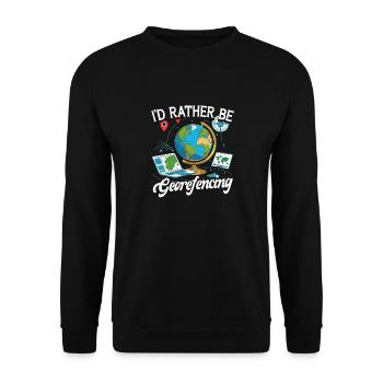 Géoréférencement des systèmes d’information géographique - Sweat-shirt Unisexe - noir - Devant - Alina (178cm) & Michal (187cm)