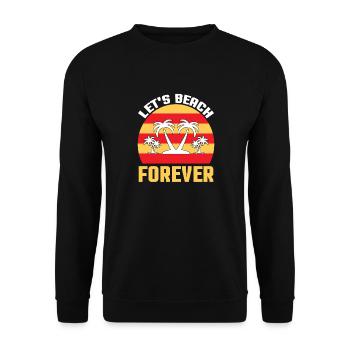 Let’s Beach Forever Cool Design d’été - Sweat-shirt Unisexe - noir - Devant - Alina (178cm) & Michal (187cm)