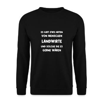 Fermier Fermier Fermier Drôle - Sweat-shirt Unisexe - noir - Devant - Alina (178cm) & Michal (187cm)