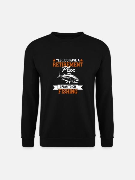Bald Rentner Anglerdesign mit Humor - Unisex Pullover - Schwarz