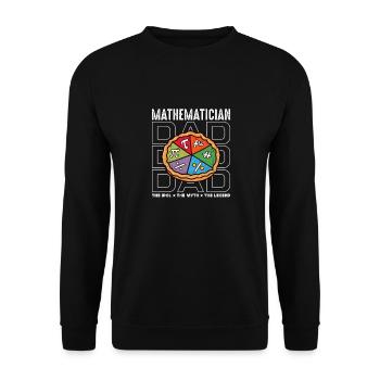 Mathematician Dad The Idol The Myth Math Teacher - Unisex Sweatshirt - black - Front - Alina (178cm) & Michal (187cm)