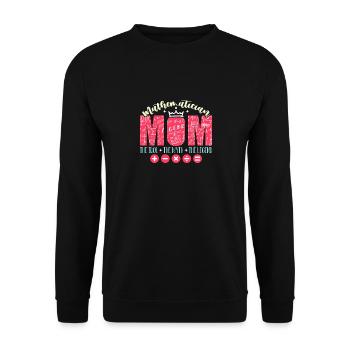 Mathematician Mom The Idol The Myth Statistician - Unisex Sweatshirt - black - Front - Alina (178cm) & Michal (187cm)