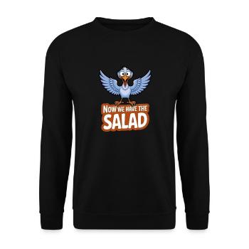 VOGEL MAINTENANT, NOUS AVONS LA SALADE - Sweat-shirt Unisexe - noir - Devant - Alina (178cm) & Michal (187cm)