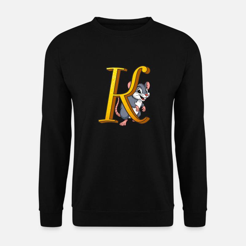 BUCHSTABE K - Unisex Pullover - Schwarz
