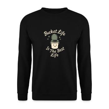 Komposttoilette Life Eco Humor Off Grid Badezimmer - Unisex Pullover - Schwarz - Vorne - Alina (178cm) & Michal (187cm)