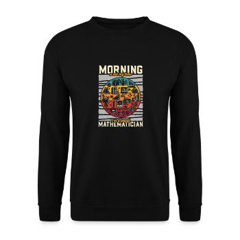 Mathematician Morning Is Not My Time Math Tutor - Unisex Sweatshirt - black - Front - Alina (178cm) & Michal (187cm)