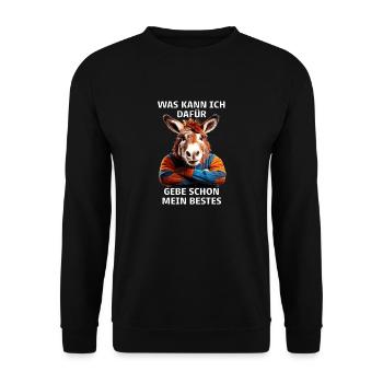 QUE PUIS-JE FAIRE À CE SUJET - Sweat-shirt Unisexe - noir - Devant - Alina (178cm) & Michal (187cm)