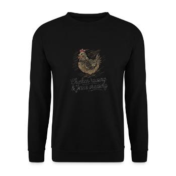 Chickens Chicken Jesus Saying Gift Idea Farmer - Unisex Sweatshirt - black - Front - Alina (178cm) & Michal (187cm)