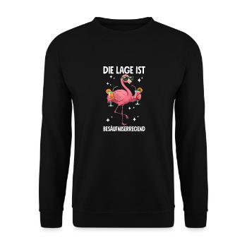 Die Lage Ist Besäufniserregend - Unisex Pullover - Schwarz - Vorne - Alina (178cm) & Michal (187cm)
