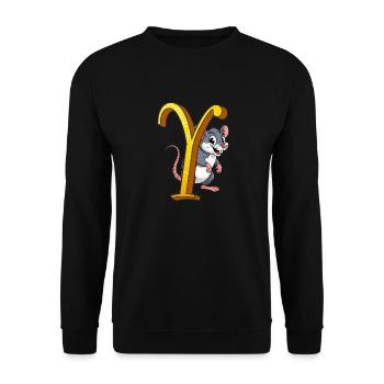 LETTER Y - Unisex Sweatshirt - black - Front - Alina (178cm) & Michal (187cm)