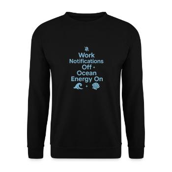 Aus Dem Ferienmodus Aus Dem Büro Queen Vacation - Unisex Pullover - Schwarz - Vorne - Alina (178cm) & Michal (187cm)