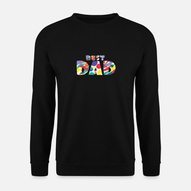 Best Dad Bester Papa Von Sohn Tochter Zum Vatertag - Unisex Pullover - Schwarz
