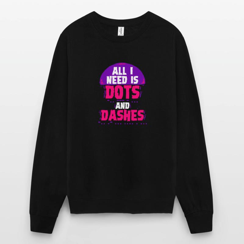 Morsecode Morse Code Dots And Dashes Unisex Pullover