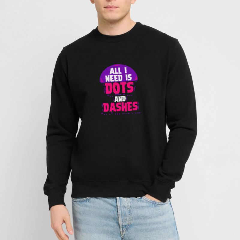 Morsecode Morse Code Dots And Dashes Unisex Pullover
