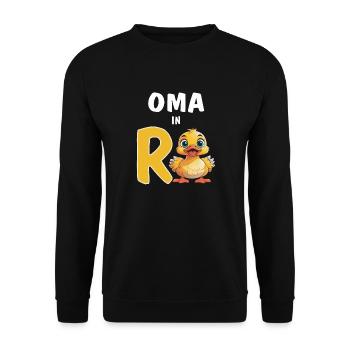 GRAND-MÈRE CANARD À LA RETRAITE - Sweat-shirt Unisexe - noir - Devant - Alina (178cm) & Michal (187cm)