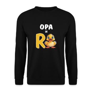ENTE OPA IN RENTE - Unisex Pullover - Schwarz - Vorne - Alina (178cm) & Michal (187cm)