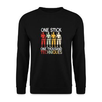 Escrima Arnis Martial Arts One Thousand Techniques - Unisex Sweatshirt - black - Front - Alina (178cm) & Michal (187cm)