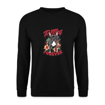 Pitbull Pitbulls Pitties Forever - Unisex Sweatshirt - black - Front - Alina (178cm) & Michal (187cm)