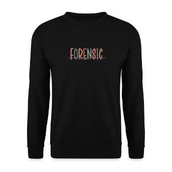 Scientifique médico-légal Scène de crime Drôle Médico-légal - Sweat-shirt Unisexe - noir - Devant - Alina (178cm) & Michal (187cm)