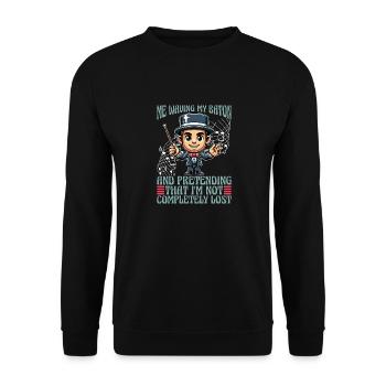 Music Director Me Waving My Baton Music Education - Unisex Sweatshirt - black - Front - Alina (178cm) & Michal (187cm)