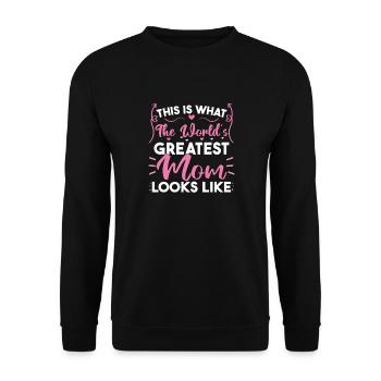 La plus grande maman du monde - Proud Mom Life - Sweat-shirt Unisexe - noir - Devant - Alina (178cm) & Michal (187cm)