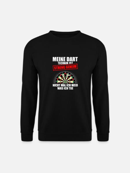 Dartspieler Darts Meine Meine Dart Technik - Unisex Pullover - Schwarz