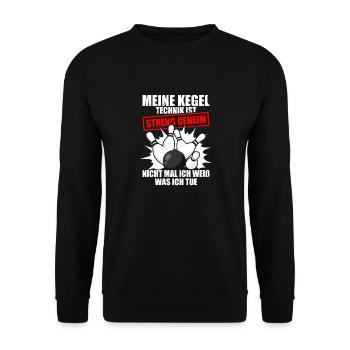 My Bowling Technique Bowling Bowlers Sports Bowlers - Unisex Sweatshirt - black - Front - Alina (178cm) & Michal (187cm)