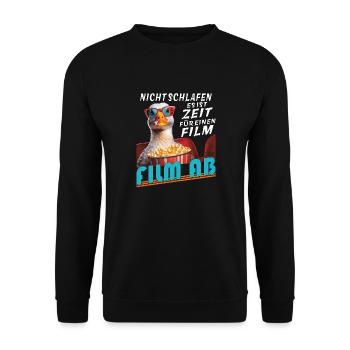 L’OIE NE DORT PAS L’HEURE DU FILM - Sweat-shirt Unisexe - noir - Devant - Alina (178cm) & Michal (187cm)