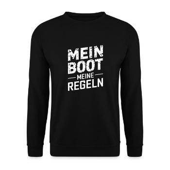 Mein Boot Meine Regeln - Unisex Pullover - Schwarz - Vorne - Alina (178cm) & Michal (187cm)