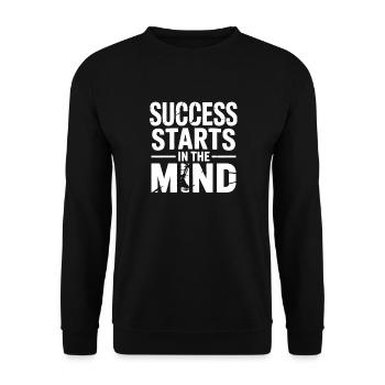 Le succès commence dans l’ Motivation de l’entrepreneur - Sweat-shirt Unisexe - noir - Devant - Alina (178cm) & Michal (187cm)